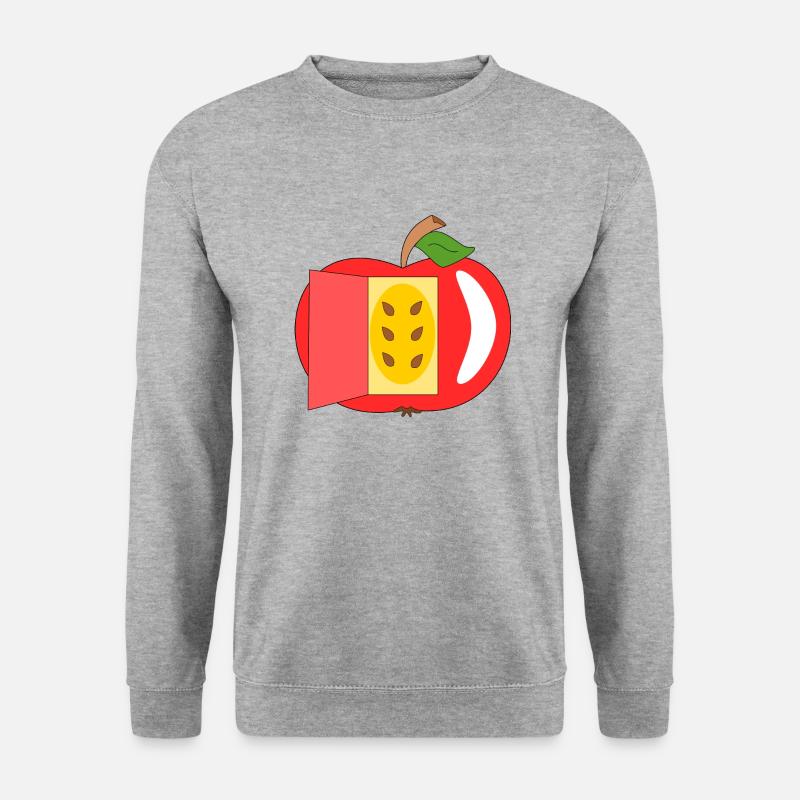 Apfelhaus - Unisex Pullover - Weißgrau meliert