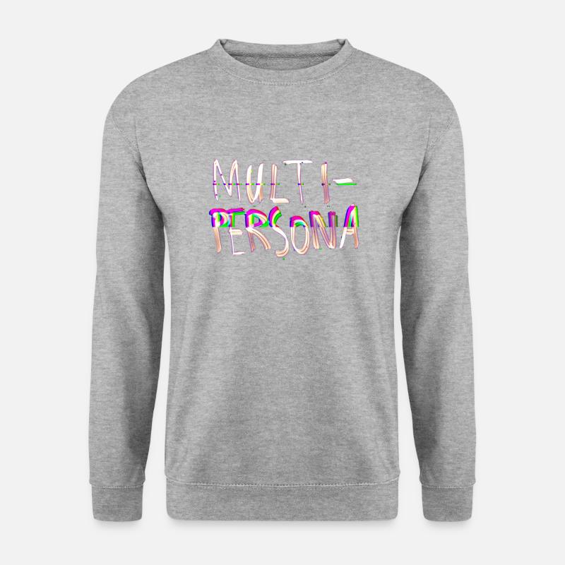 Multipersona - Unisex Pullover - Weißgrau meliert