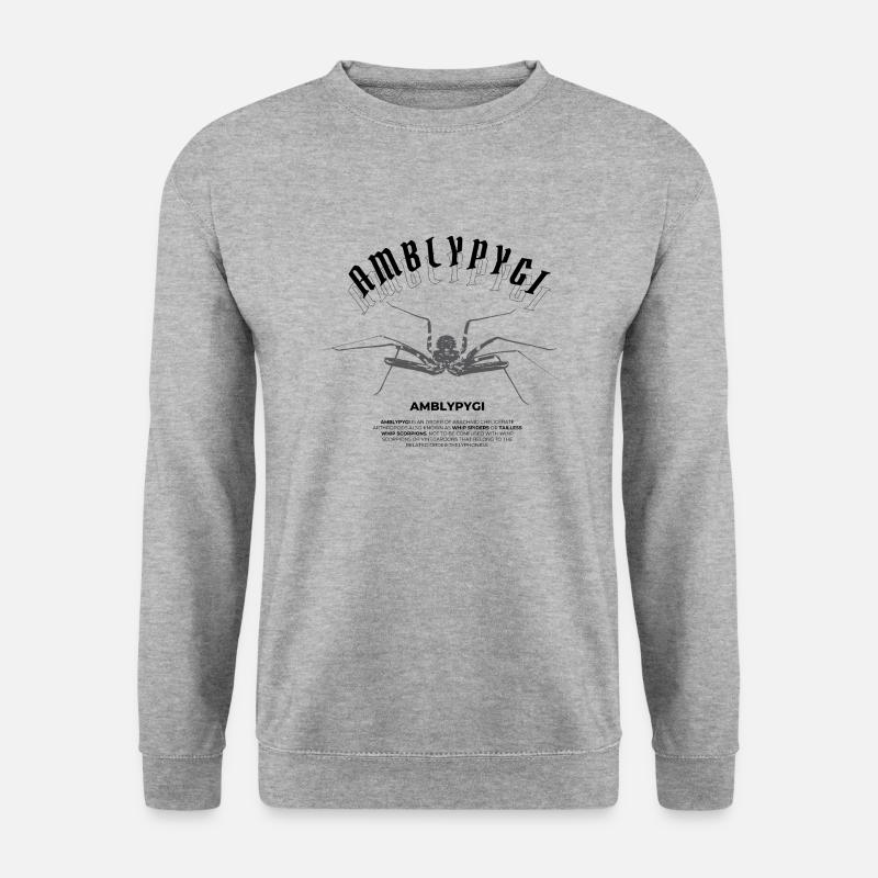 Geißelspinne - Amblypygi - Unisex Pullover - Weißgrau meliert