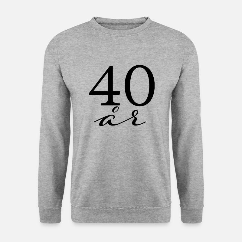 40 Jahre - Unisex Pullover - Weißgrau meliert