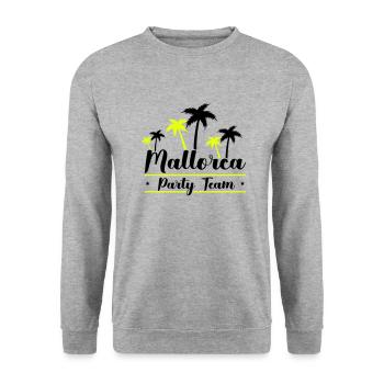 mallorca party team - Unisex Pullover - Weißgrau meliert - Vorne - Alina (178cm) & Michal (187cm)