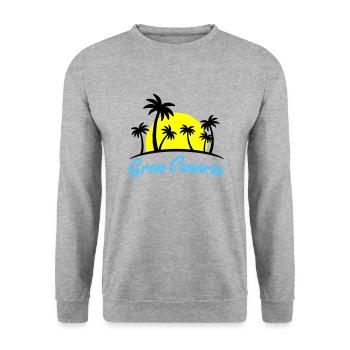 Gran Canaria - Unisex Sweatshirt - salt & pepper - Front - Alina (178cm) & Michal (187cm)
