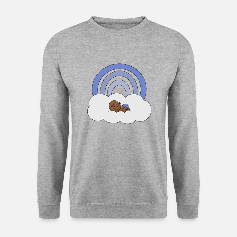 Regenbogen Baby - Unisex Pullover - Weißgrau meliert