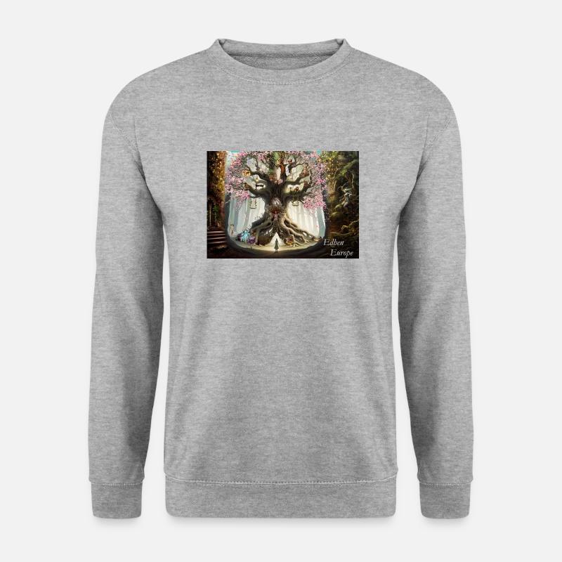 Baumdrache - Unisex Pullover - Weißgrau meliert