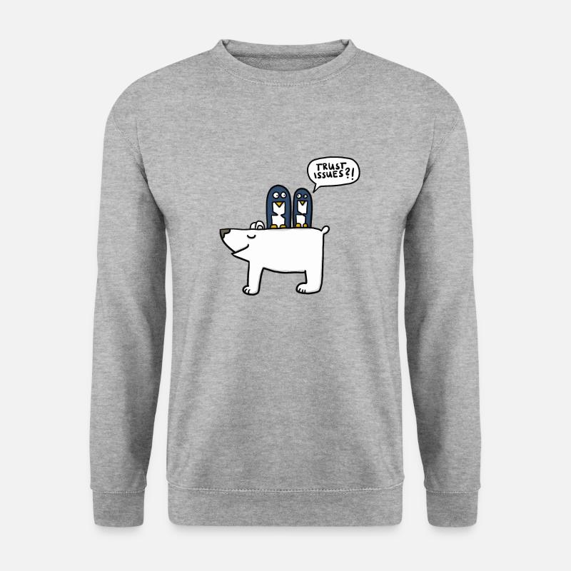 trust issues - Unisex Pullover - Weißgrau meliert