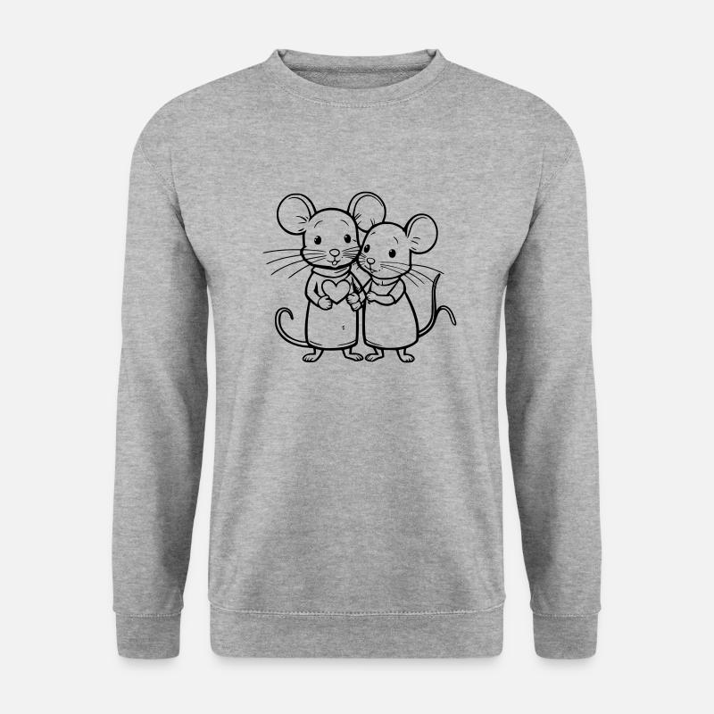 Two mice in love - Unisex Sweatshirt - salt & pepper