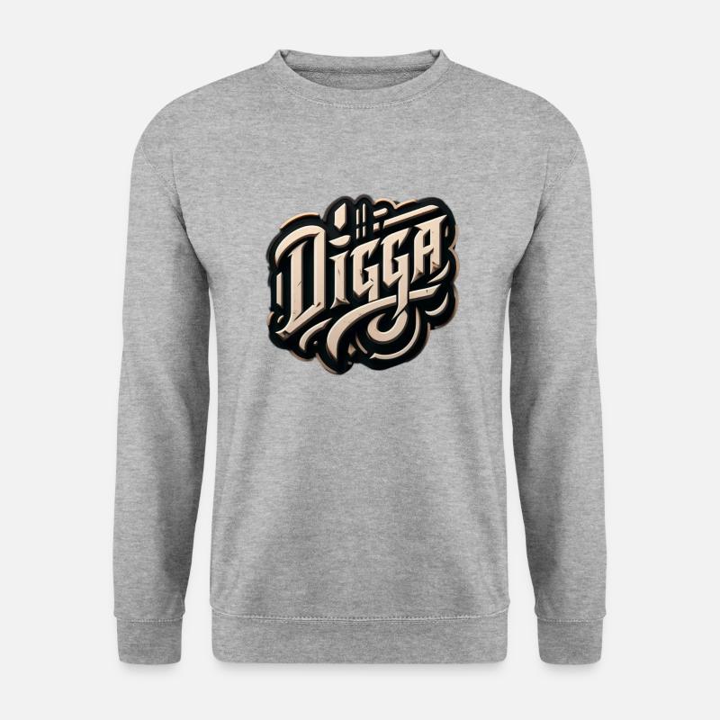 Digga - Unisex Pullover - Weißgrau meliert