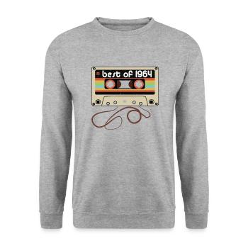Legendärer Jahrgang 1964 - Unisex Pullover - Weißgrau meliert - Vorne - Alina (178cm) & Michal (187cm)