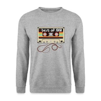 Millésime légendaire 1991 - Sweat-shirt Unisexe - gris chiné - Devant - Alina (178cm) & Michal (187cm)