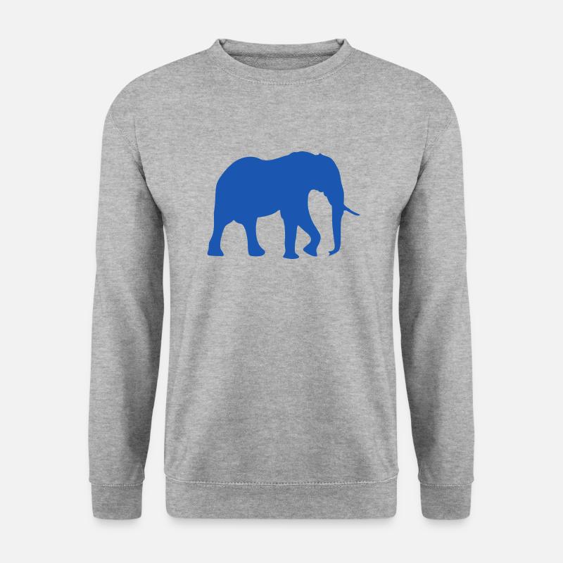 elephant - Unisex Pullover - Weißgrau meliert