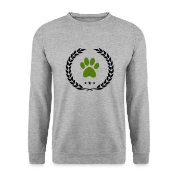 Couronne de patte - Sweat-shirt Unisexe - gris chiné - Devant - Alina (178cm) & Michal (187cm)