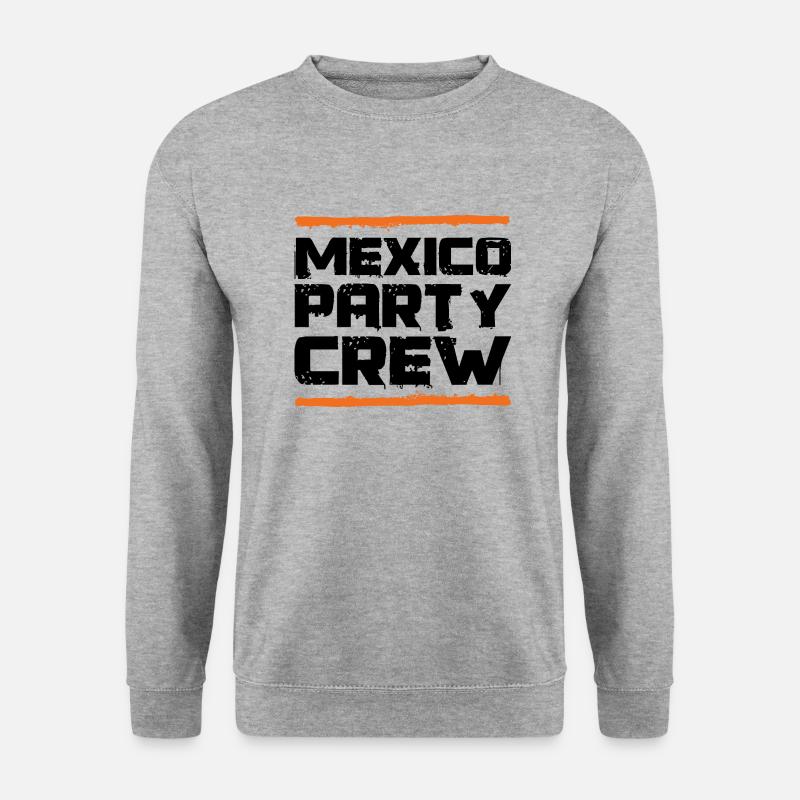 Mexiko Party Crew - Unisex Pullover - Weißgrau meliert