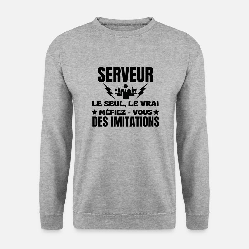 AUTHENTIC-SERVER - Unisex Pullover - Weißgrau meliert