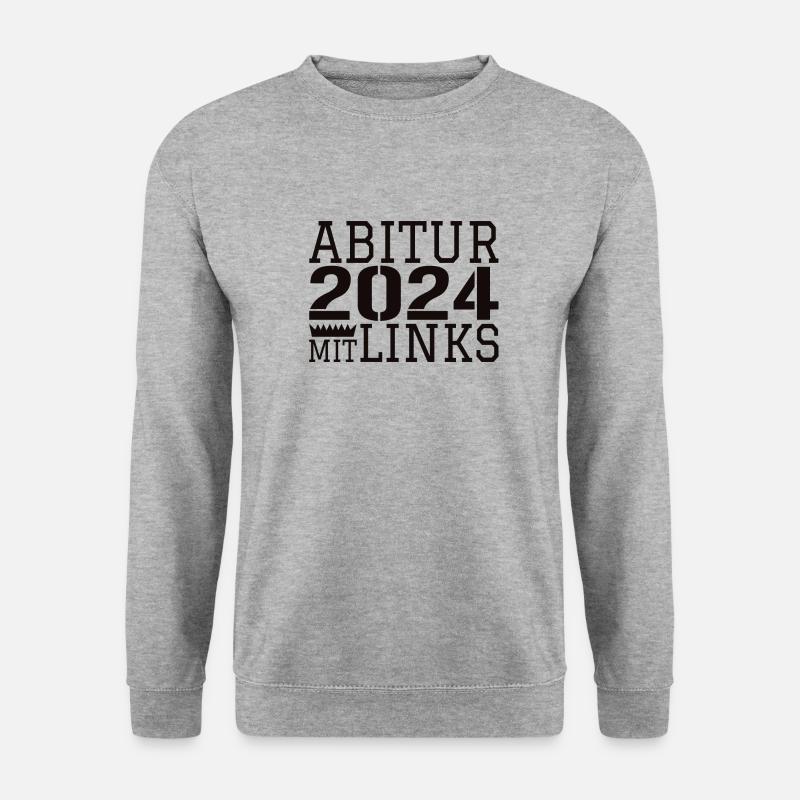 Abitur Abi - Unisex Pullover - Weißgrau meliert