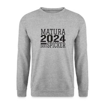 Matura Abi - Unisex Pullover - Weißgrau meliert - Vorne - Alina (178cm) & Michal (187cm)