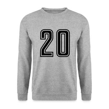 20 - Unisex Sweatshirt - salt & pepper - Front - Alina (178cm) & Michal (187cm)