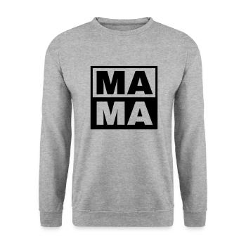 MAMA -die Beste - Unisex Pullover - Weißgrau meliert - Vorne - Alina (178cm) & Michal (187cm)