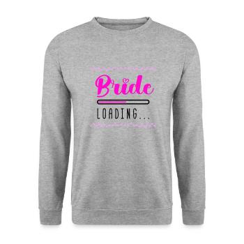 Chargement de la mariée - Sweat-shirt Unisexe - gris chiné - Devant - Alina (178cm) & Michal (187cm)