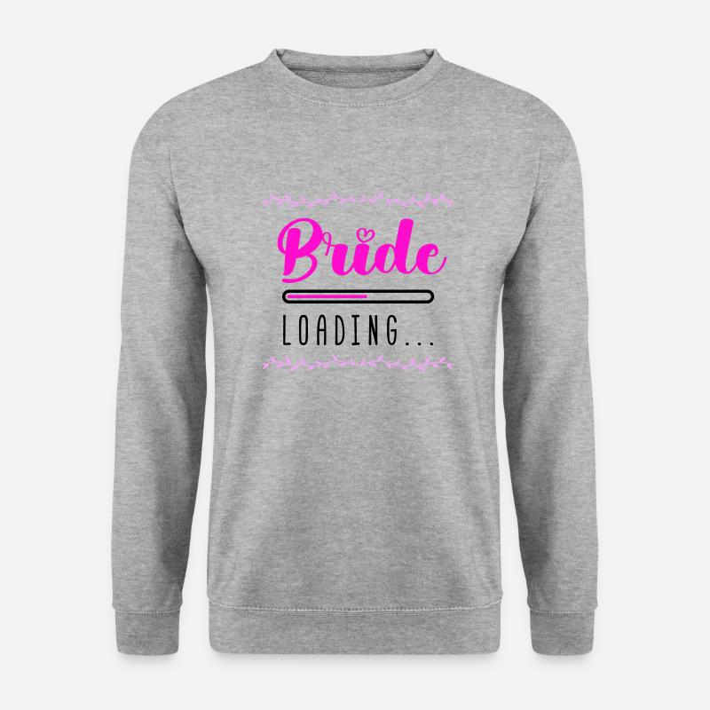 bride loading - Unisex Pullover - Weißgrau meliert