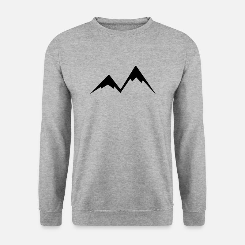 Einfache Berge - Unisex Pullover - Weißgrau meliert