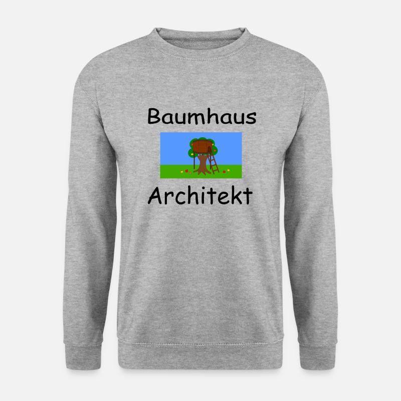 Baumhaus Architekt - Unisex Pullover - Weißgrau meliert