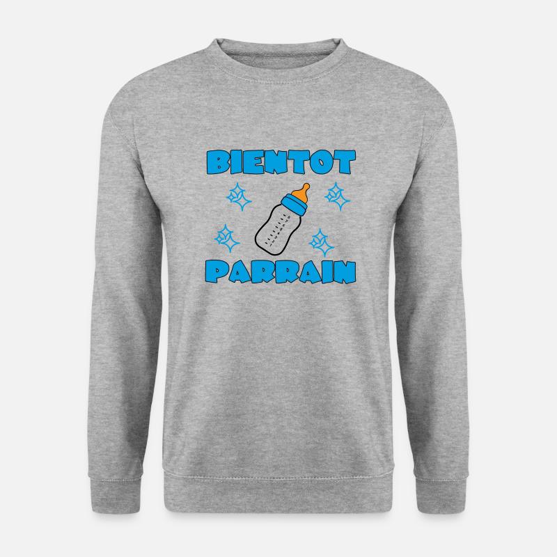 BALD PATE SEIN - Unisex Pullover - Weißgrau meliert
