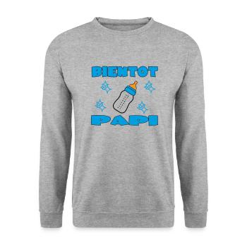 BALD OPA - Unisex Pullover - Weißgrau meliert - Vorne - Alina (178cm) & Michal (187cm)