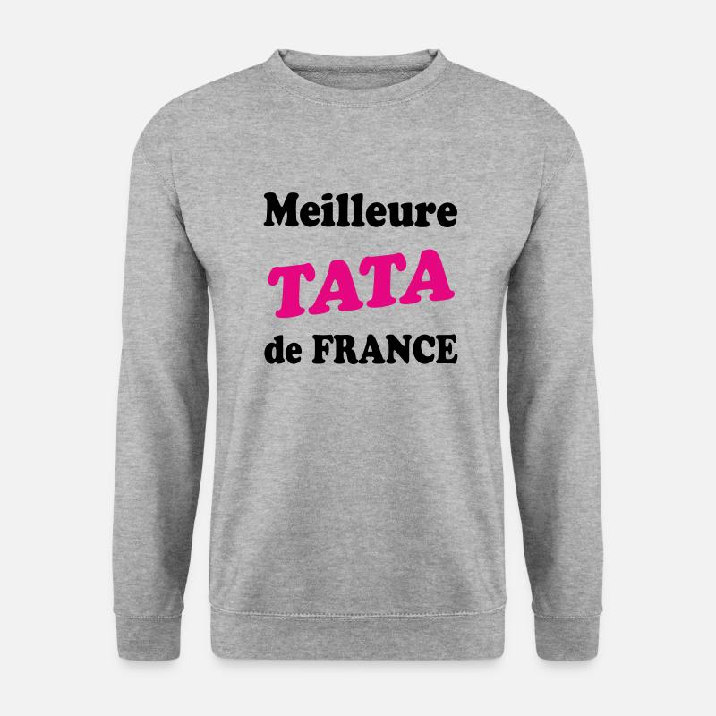 Beste/r/s TATA in Frankreich - Unisex Pullover - Weißgrau meliert