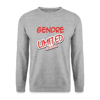 GENDRE LIMITED EDITION - Unisex Pullover - Weißgrau meliert - Vorne - Alina (178cm) & Michal (187cm)