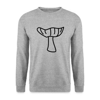 Champignon - Sweat-shirt Unisexe - gris chiné - Devant - Alina (178cm) & Michal (187cm)