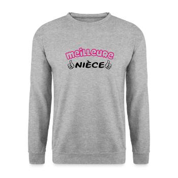 Meilleure Nièce - Sweat-shirt Unisexe - gris chiné - Devant - Alina (178cm) & Michal (187cm)