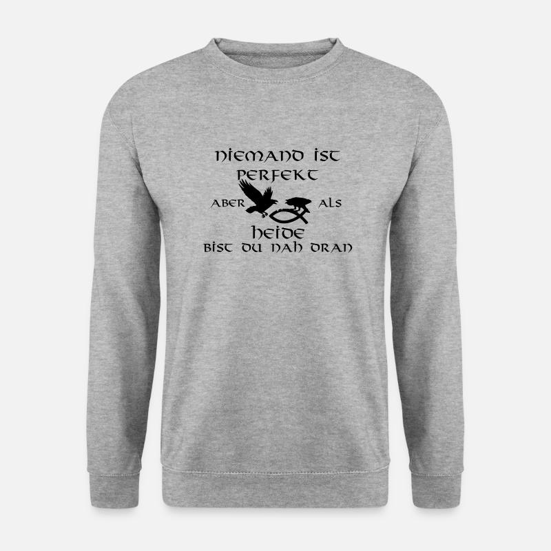 niemand ist perfekt - Unisex Pullover - Weißgrau meliert