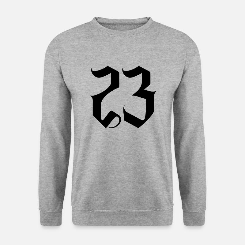 23 - Unisex Pullover - Weißgrau meliert