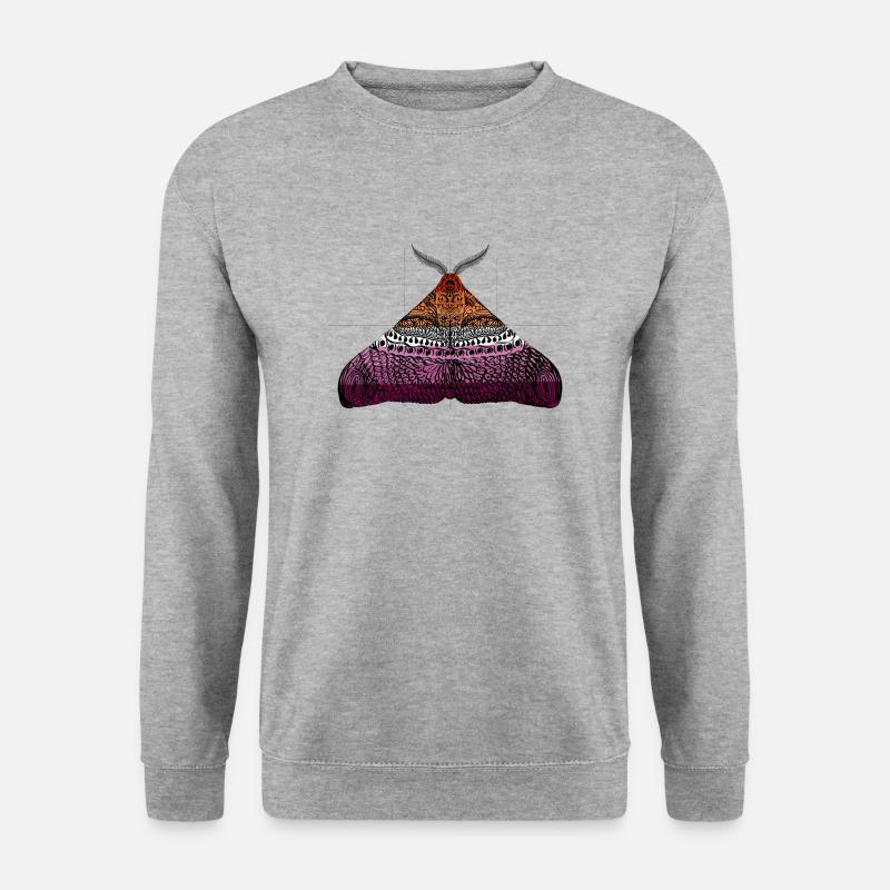 Lesbian pride moth motif A - Unisex Sweatshirt - salt & pepper