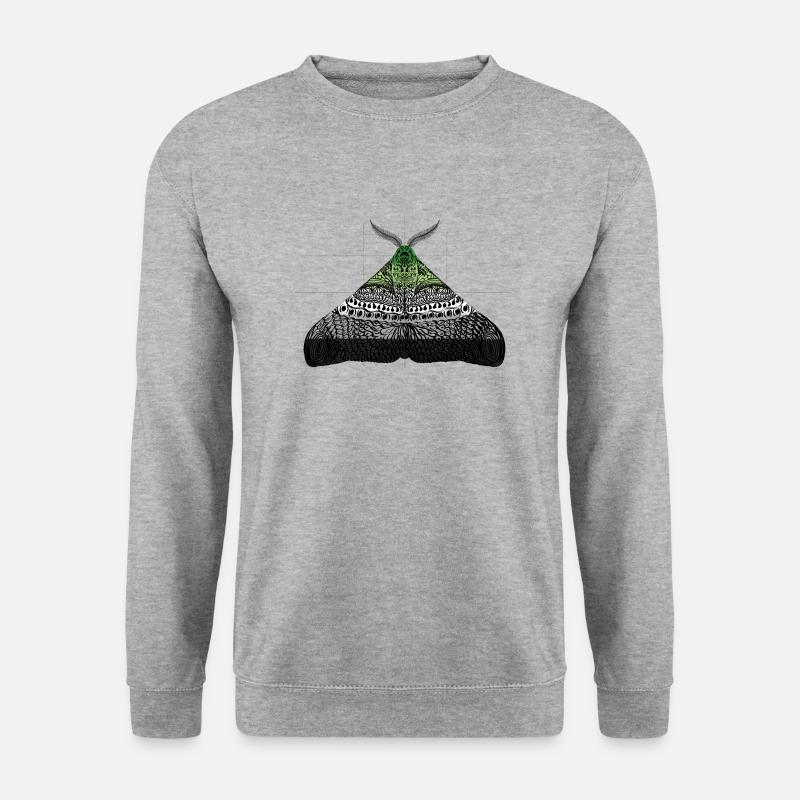 Aromantic Pride Moth Motif A - Unisex Sweatshirt - salt & pepper