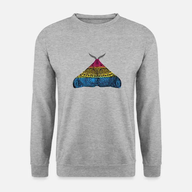 Pansexuell pride Motte - Unisex Pullover - Weißgrau meliert