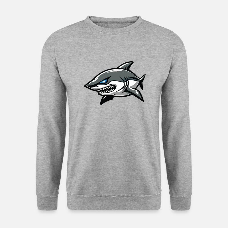 hai - Unisex Pullover - Weißgrau meliert