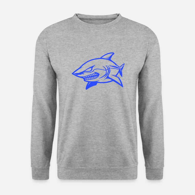 hai comic - Unisex Pullover - Weißgrau meliert