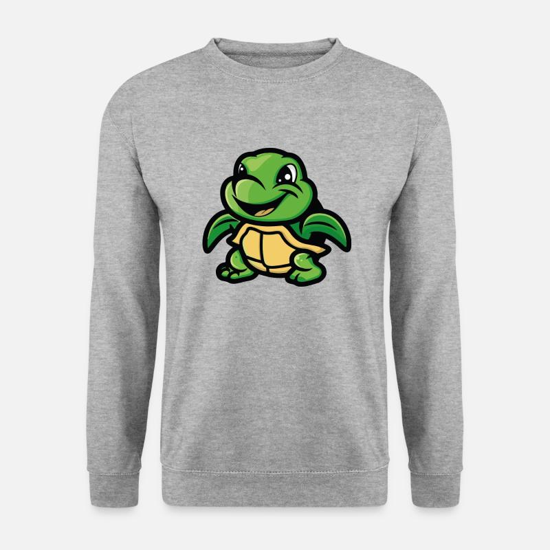 schildkröte - Unisex Pullover - Weißgrau meliert