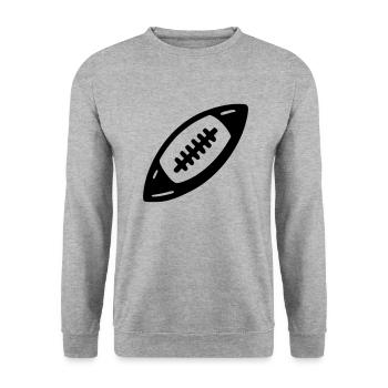 Rugby Football Americain - Unisex Sweatshirt - salt & pepper - Front - Alina (178cm) & Michal (187cm)