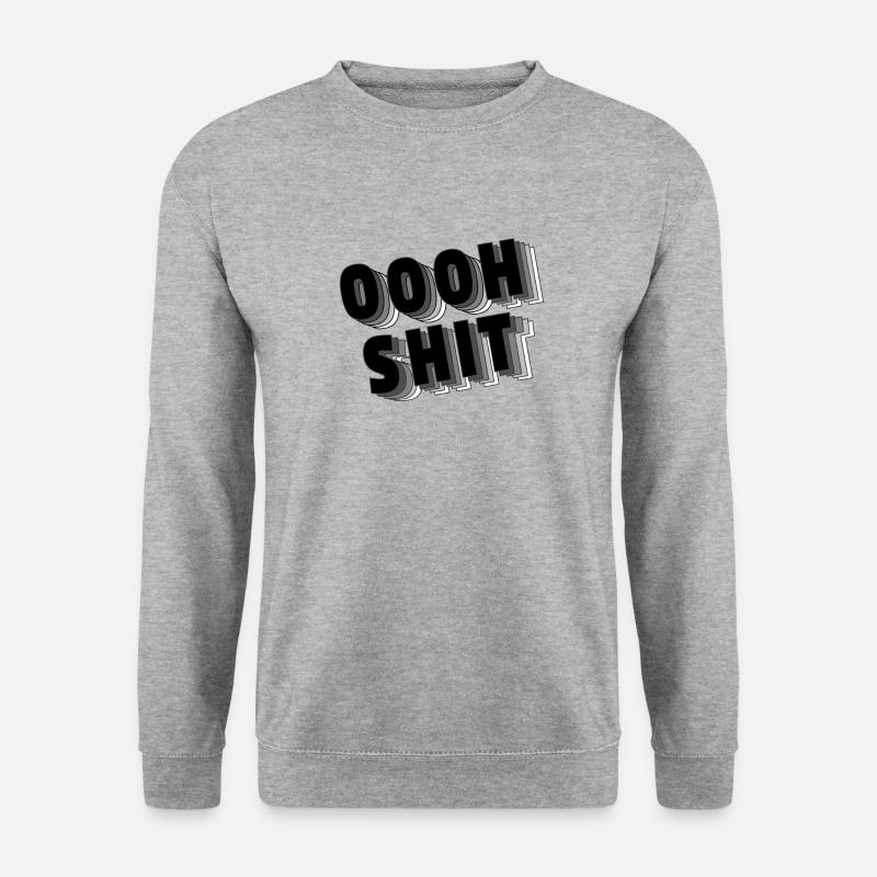 Oooh Shit - Unisex Pullover - Weißgrau meliert
