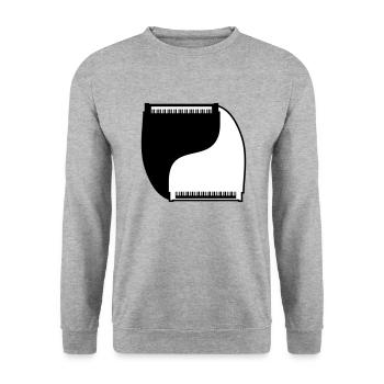 2 pianos Yin et Yang Instrument de musique classique - Sweat-shirt Unisexe - gris chiné - Devant - Alina (178cm) & Michal (187cm)