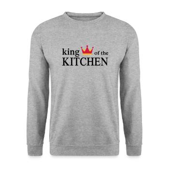 Funny cooking apron for men - Unisex Sweatshirt - salt & pepper - Front - Alina (178cm) & Michal (187cm)