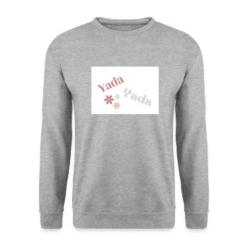 Yada Yada Typography, Simple Brown and Grey Words - Unisex Sweatshirt - salt & pepper - Front - Alina (178cm) & Michal (187cm)