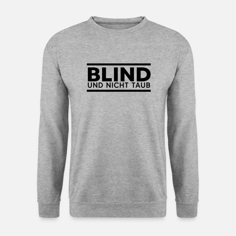 blind blindenhund - Unisex Pullover - Weißgrau meliert