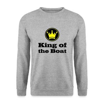 Boot - Unisex Pullover - Weißgrau meliert - Vorne - Alina (178cm) & Michal (187cm)