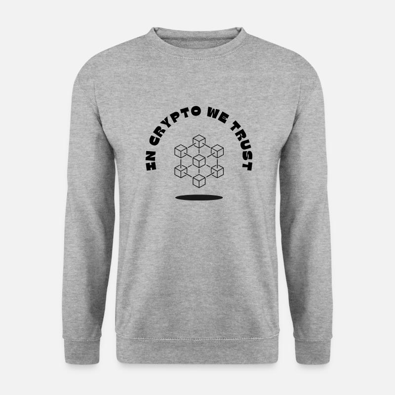 In Crypto We Trust - Unisex Pullover - Weißgrau meliert