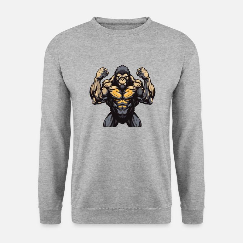Gorilla Muscles Workout - Unisex Sweatshirt - salt & pepper