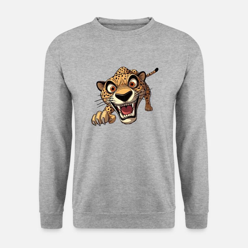 Cheetah attacks - Unisex Sweatshirt - salt & pepper
