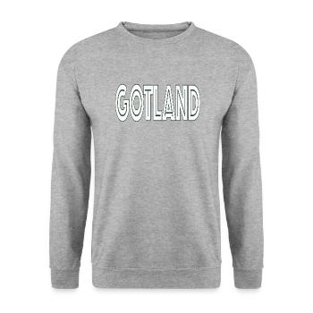Provinz Gotland - Unisex Pullover - Weißgrau meliert - Vorne - Alina (178cm) & Michal (187cm)